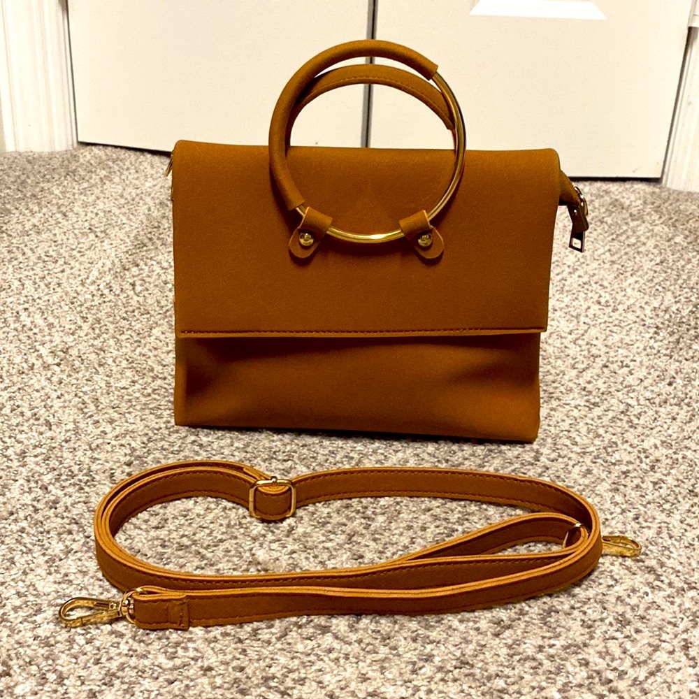 Tan Purse + KS earrings Bundle